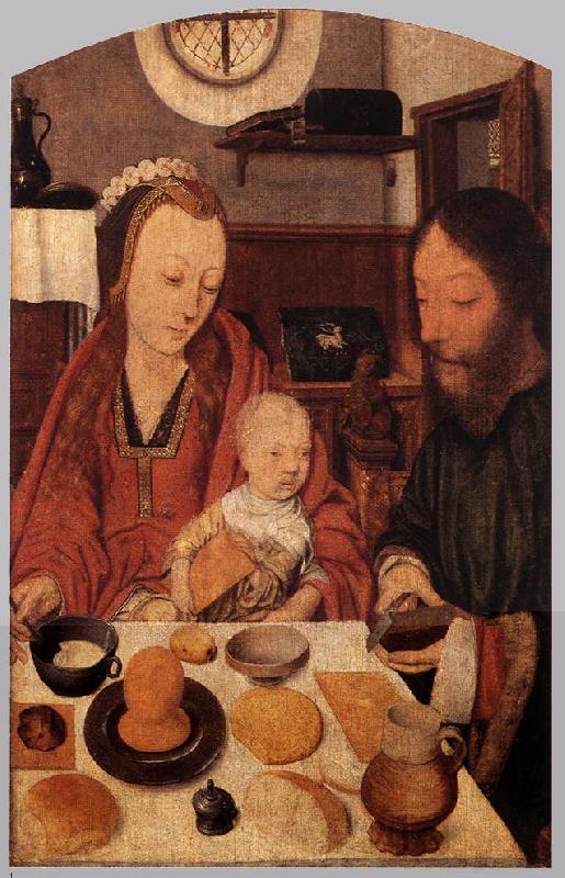 MOSTAERT, Jan The Holy Family at Table ag Norge oil painting art